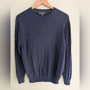 Club Room Blue Cable Knit Sweater Size L
